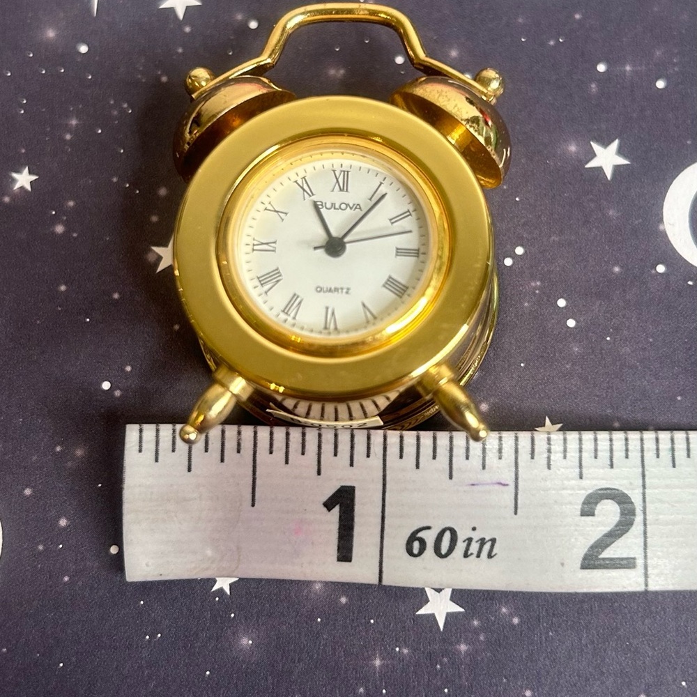 Bulova Miniature Alarm Clock B-0502